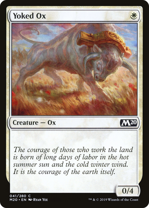 Yoked Ox (M20-041) [Core Set 2020] MTG Single Wizards of the Coast
