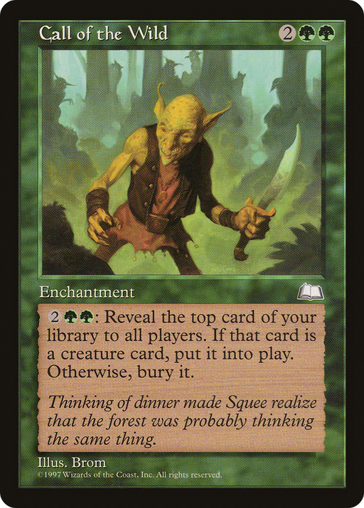 Call of the Wild (WTH-122) [Weatherlight] MTG Single Wizards of the Coast