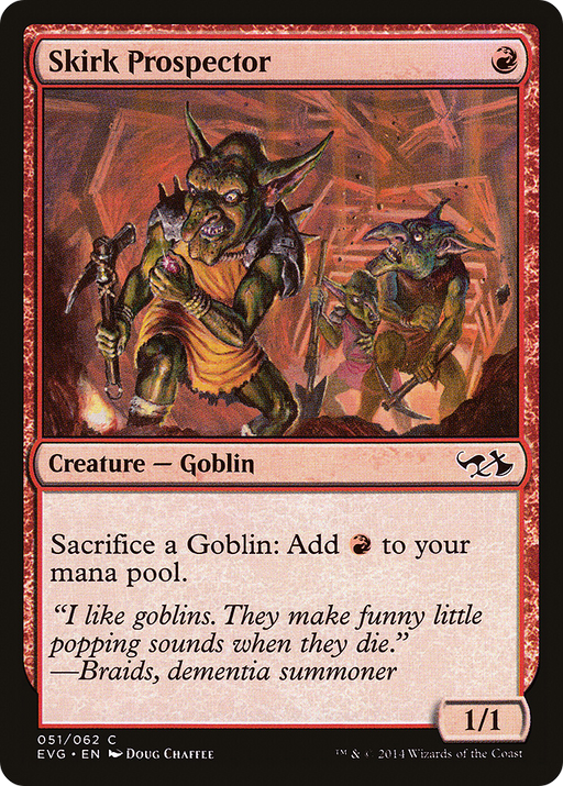 Skirk Prospector (DD3-) [Misc] Duel Decks Anthology: Elves vs. Goblins MTG Single Wizards of the Coast