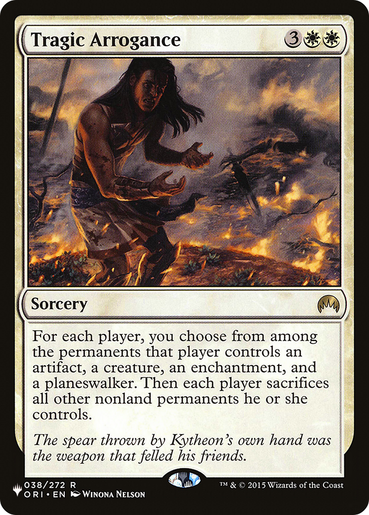 Tragic Arrogance (LIST-ORI-38) [Mystery Booster] The List Reprints MTG Single Wizards of the Coast