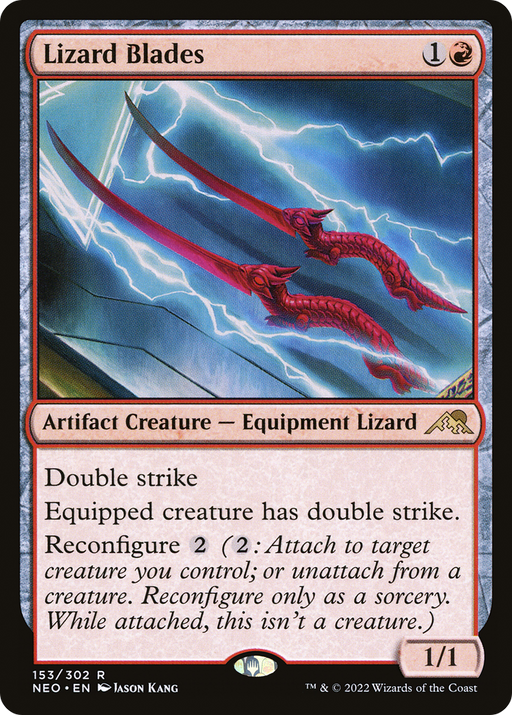 Lizard Blades (NEO-153) [Kamigawa: Neon Dynasty] MTG Single Wizards of the Coast