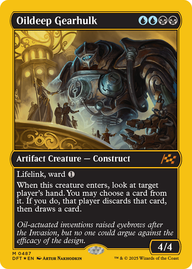 Oildeep Gearhulk (First-Place Foil) (DFT-487) [Aetherdrift] Foil MTG Single Wizards of the Coast