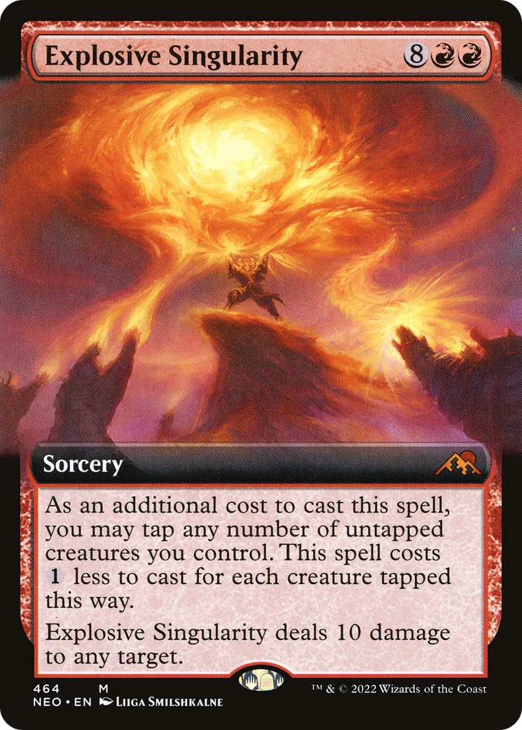Explosive Singularity (NEO-464) [Kamigawa: Neon Dynasty] (Extended Art) Foil MTG Single Wizards of the Coast