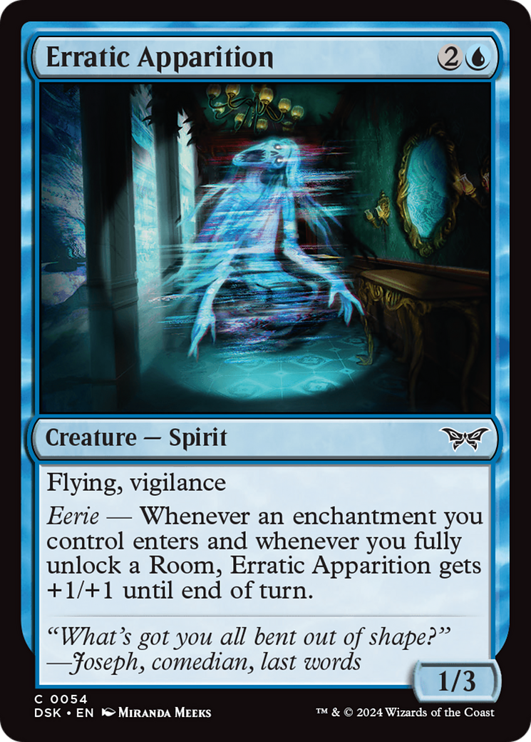 Erratic Apparition (DSK-054) [Duskmourn: House of Horror] MTG Single Wizards of the Coast