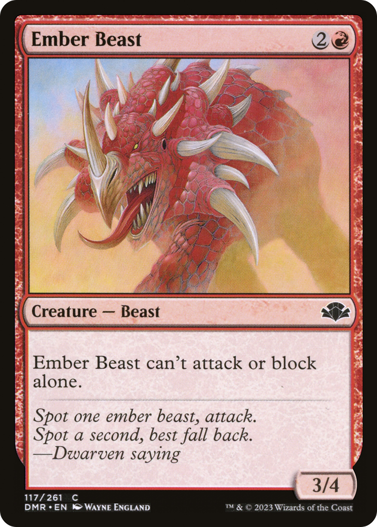 Ember Beast (DMR-117) [Dominaria Remastered] MTG Single Wizards of the Coast
