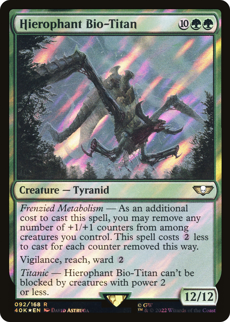 Hierophant Bio-Titan (40K-92★) [Warhammer 40,000 Commander] Foil MTG Single Wizards of the Coast