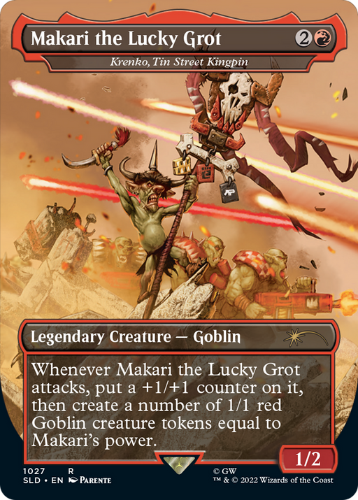 Makari the Lucky Grot - Krenko, Tin Street Kingpin (SLD-1027) [Secret Lair] Drop (Borderless) MTG Single Wizards of the Coast