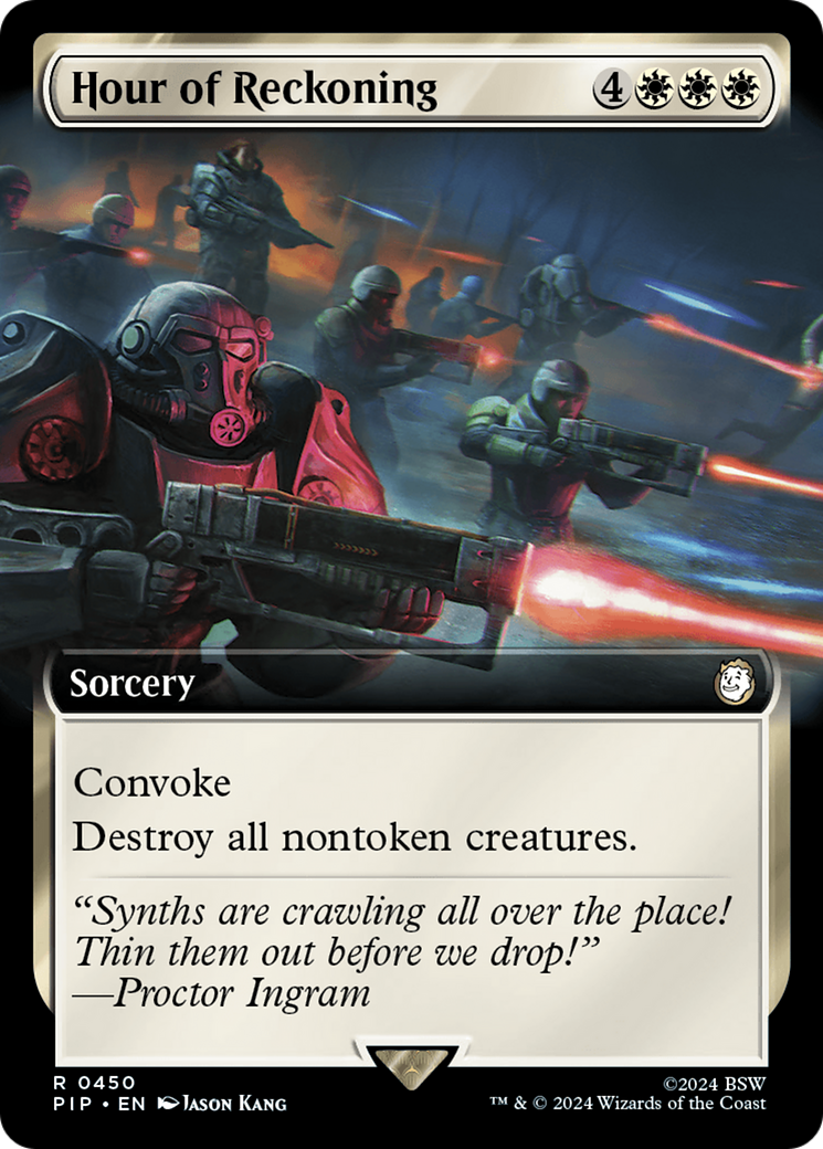 Hour of Reckoning (PIP-450) [Fallout] (Extended Art) MTG Single Wizards of the Coast
