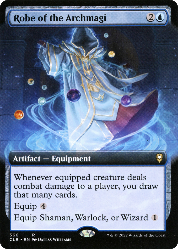 Robe of the Archmagi (CLB-566) [Commander Legends: Battle for Baldur's Gate] (Extended Art) Foil MTG Single Wizards of the Coast