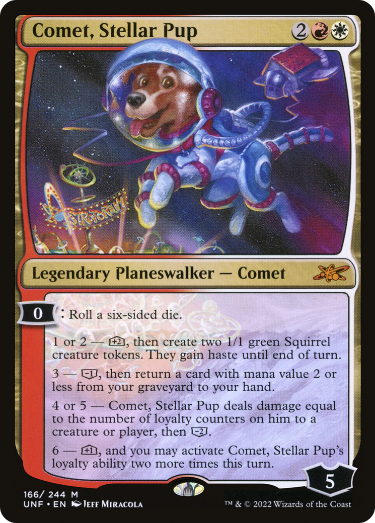 Comet, Stellar Pup (UNF-166) [Unfinity] Foil MTG Single Wizards of the Coast