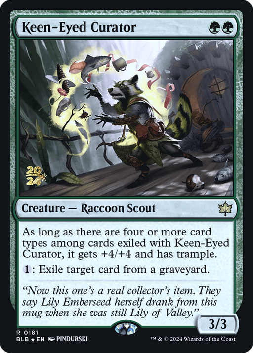 Keen-Eyed Curator (PRE-181) [Bloomburrow Promos] Foil MTG Single Wizards of the Coast