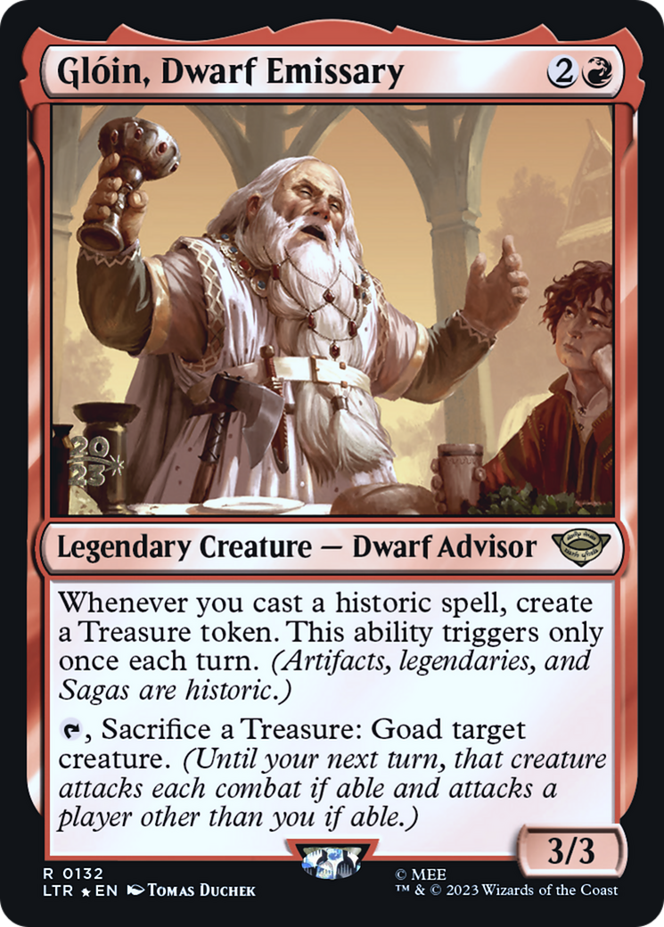 Gloin, Dwarf Emissary (PRE-132) [Tales of Middle-earth Promos] Foil MTG Single Wizards of the Coast
