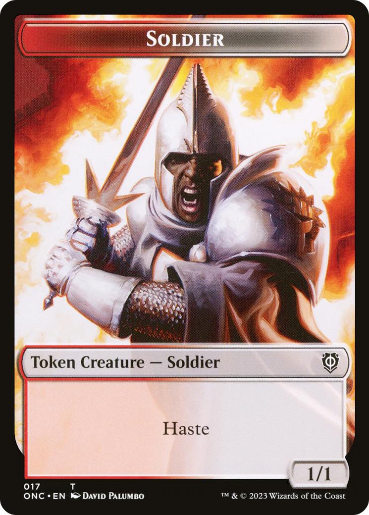 Soldier (TONC-017) [Tokens] Phyrexia: All Will Be One Commander Tokens MTG Single Wizards of the Coast