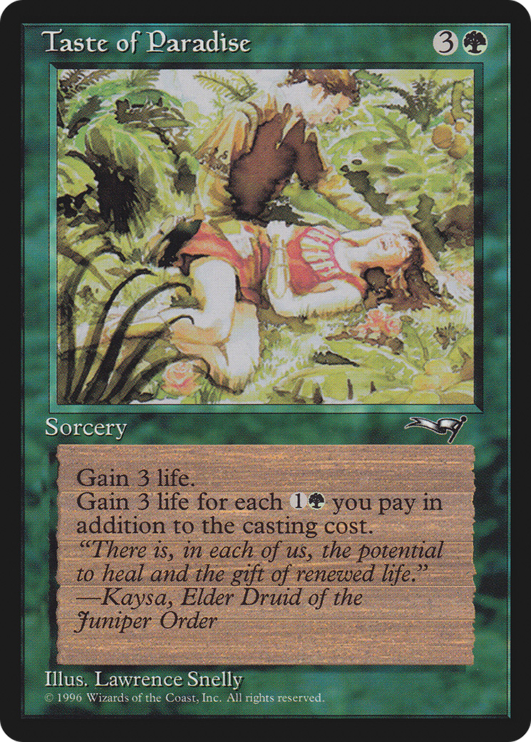 Taste of Paradise (ALL-100B) [Alliances] MTG Single Wizards of the Coast