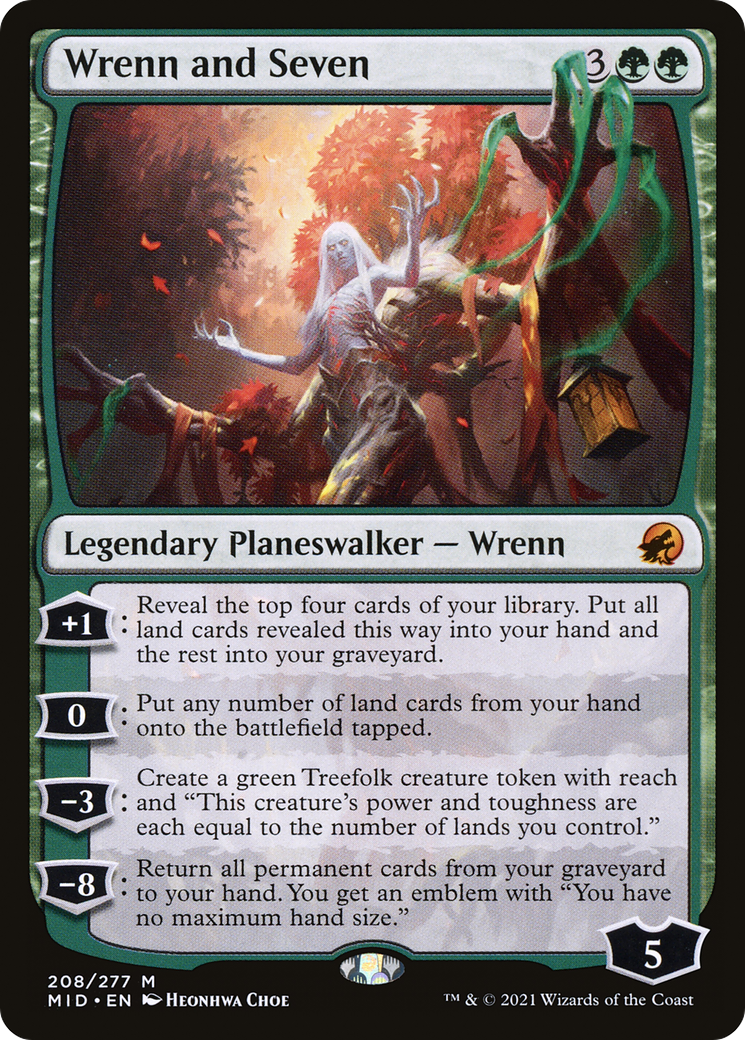 Wrenn and Seven (MID-208) [Innistrad: Midnight Hunt] MTG Single Wizards of the Coast