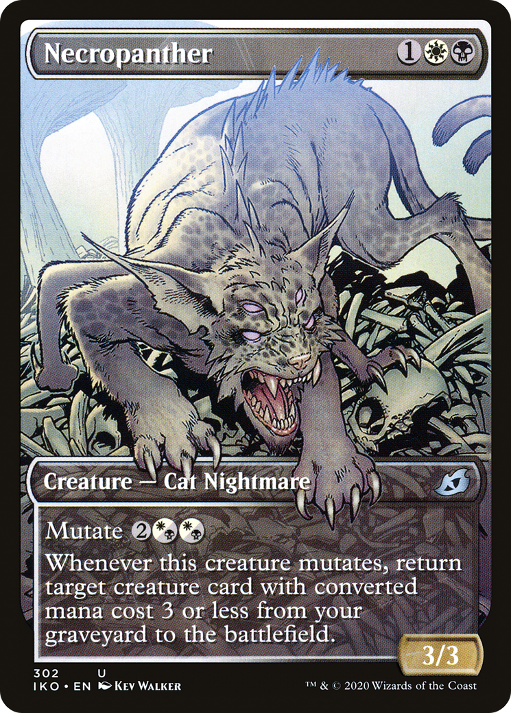Necropanther (IKO-302) [Ikoria: Lair of Behemoths] (Showcase) Foil MTG Single Wizards of the Coast