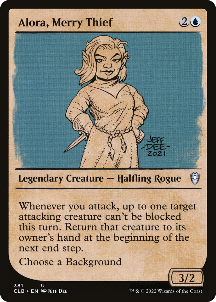Alora, Merry Thief (CLB-381) [Commander Legends: Battle for Baldur's Gate] (Showcase) Foil MTG Single Wizards of the Coast