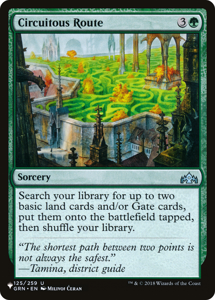 Circuitous Route (LIST-GRN-125) [Mystery Booster] The List Reprints MTG Single Wizards of the Coast