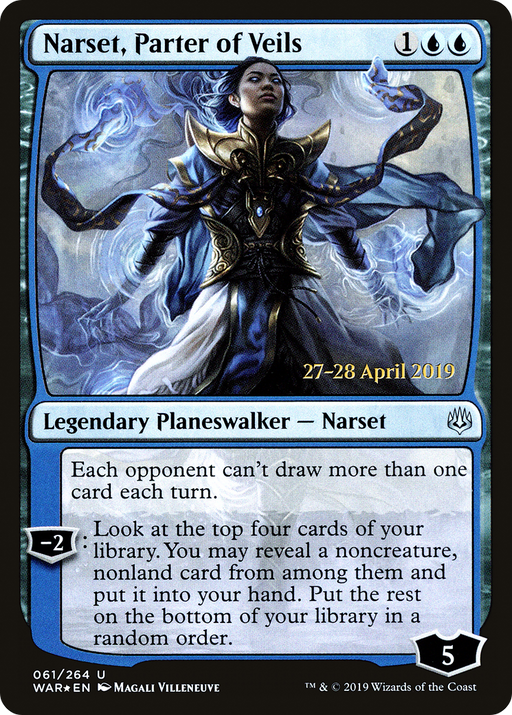 Narset, Parter of Veils (PRE-061) [War of the Spark Promos] Foil MTG Single Wizards of the Coast