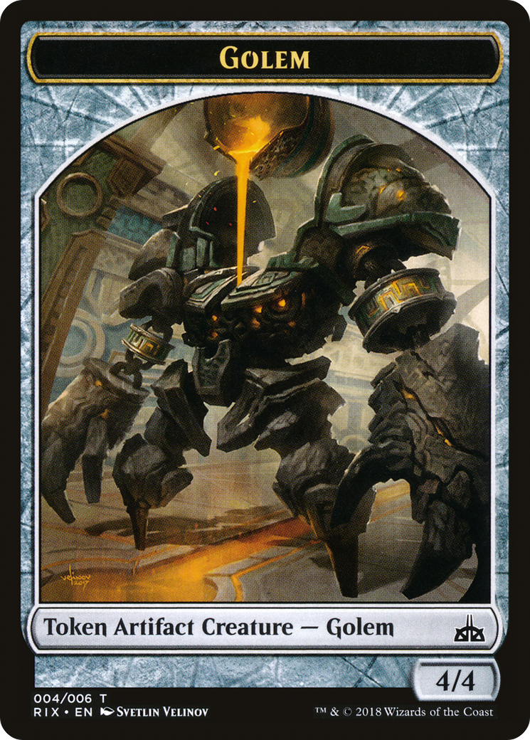 Golem (RIX-004) [Tokens] Rivals of Ixalan Tokens MTG Single Wizards of the Coast