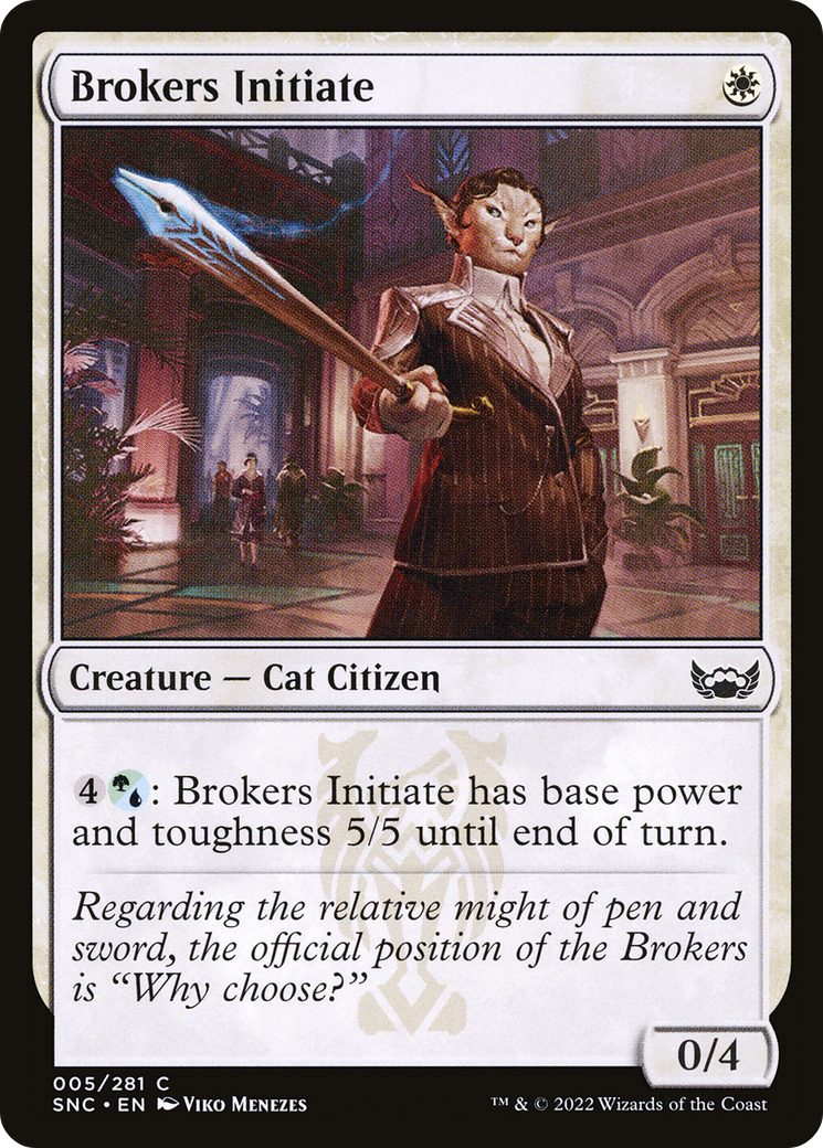 Brokers Initiate (SNC-005) [Streets of New Capenna] Foil MTG Single Wizards of the Coast