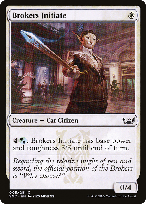 Brokers Initiate (SNC-005) [Streets of New Capenna] Foil MTG Single Wizards of the Coast