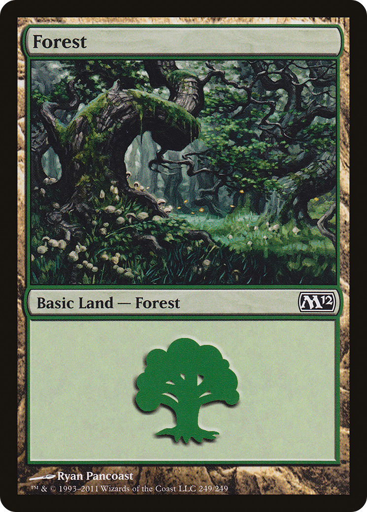 Forest (249) (M12-249) [Magic 2012] Foil MTG Single Wizards of the Coast