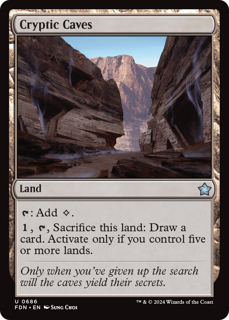 Cryptic Caves (FDN-686) [Foundations] MTG Single Wizards of the Coast
