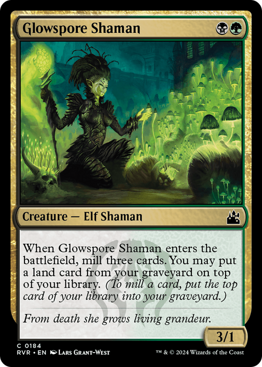 Glowspore Shaman (RVR-184) [Ravnica Remastered] MTG Single Wizards of the Coast