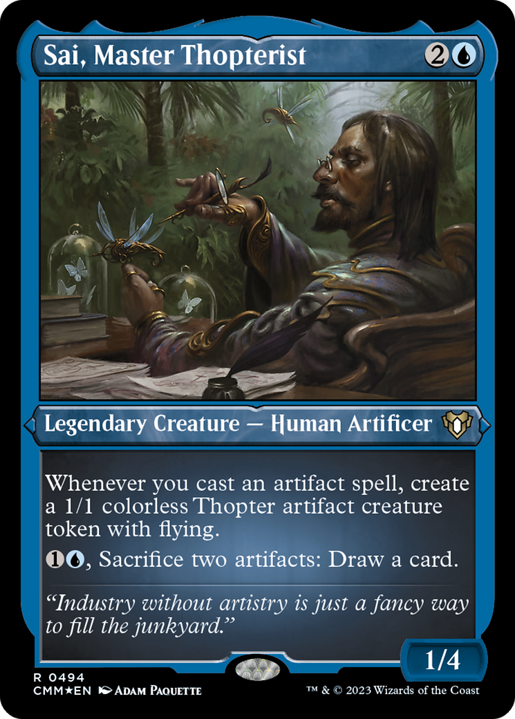 Sai, Master Thopterist (CMM-494) [Commander Masters] Etched Foil MTG Single Wizards of the Coast
