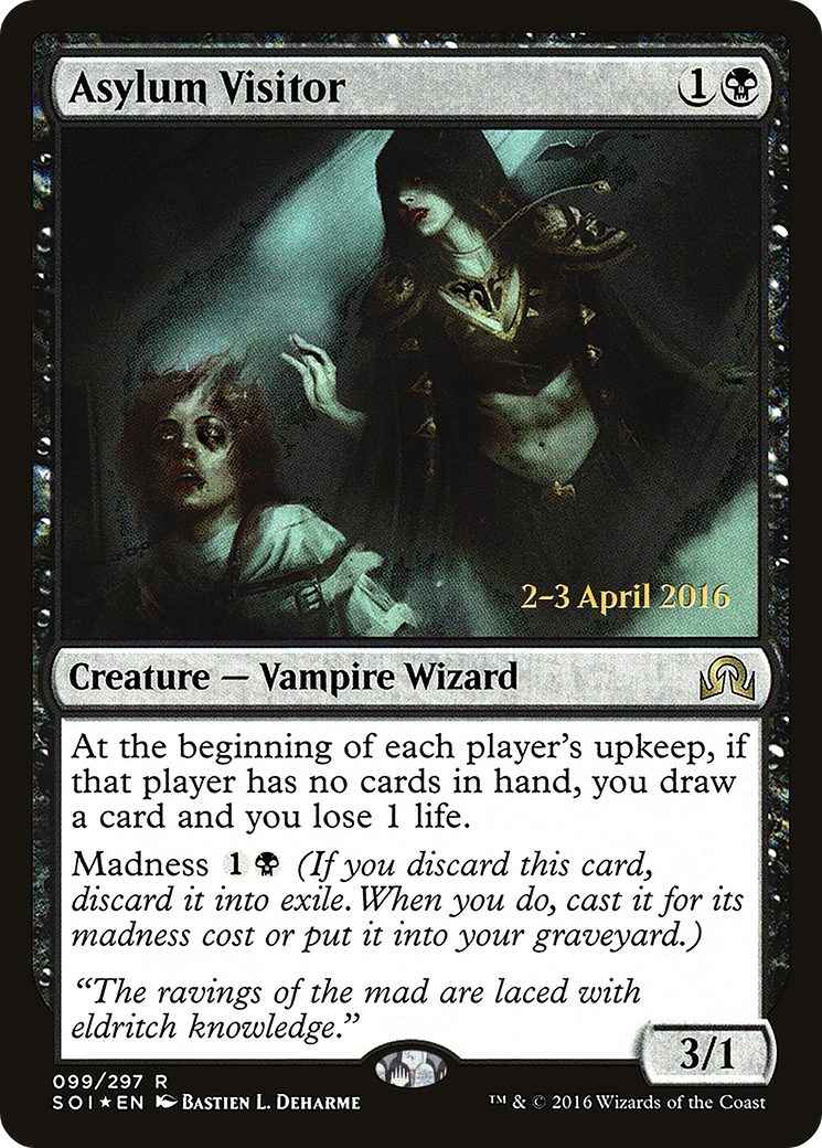 Asylum Visitor (PRE-099) [Shadows over Innistrad Promos] Foil MTG Single Wizards of the Coast