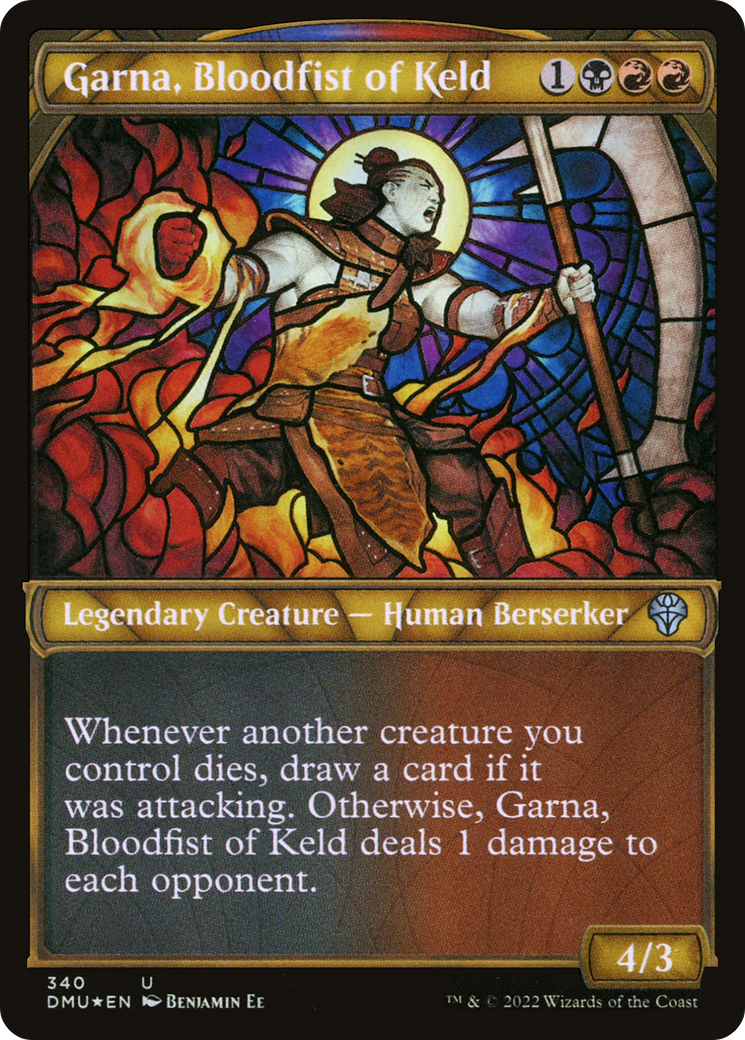 Garna, Bloodfist of Keld (Textured Foil) (DMU-340) [Dominaria United] (Showcase) Foil MTG Single Wizards of the Coast