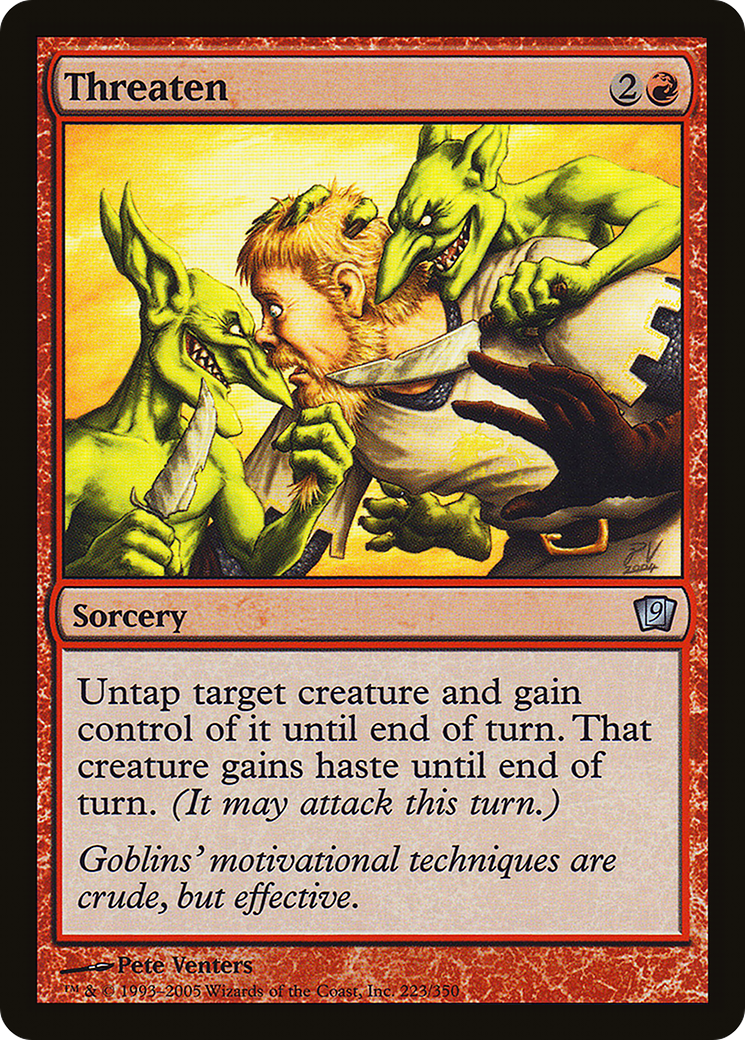 Threaten (9ED-223) [9th Edition] MTG Single Wizards of the Coast