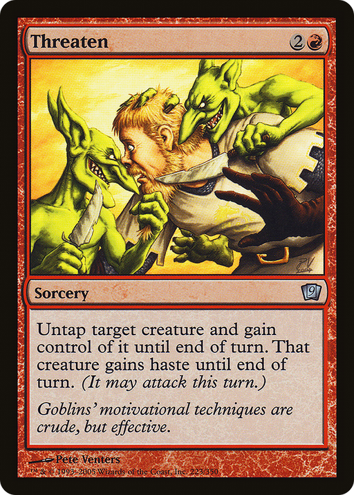 Threaten (9ED-223) [9th Edition] MTG Single Wizards of the Coast