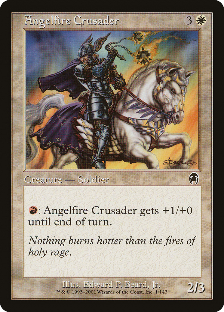 Angelfire Crusader (APC-001) [Apocalypse] Foil MTG Single Wizards of the Coast