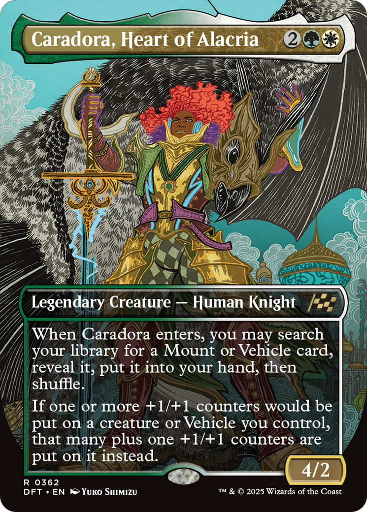 Caradora, Heart of Alacria (DFT-362) [Aetherdrift] (Borderless) MTG Single Wizards of the Coast