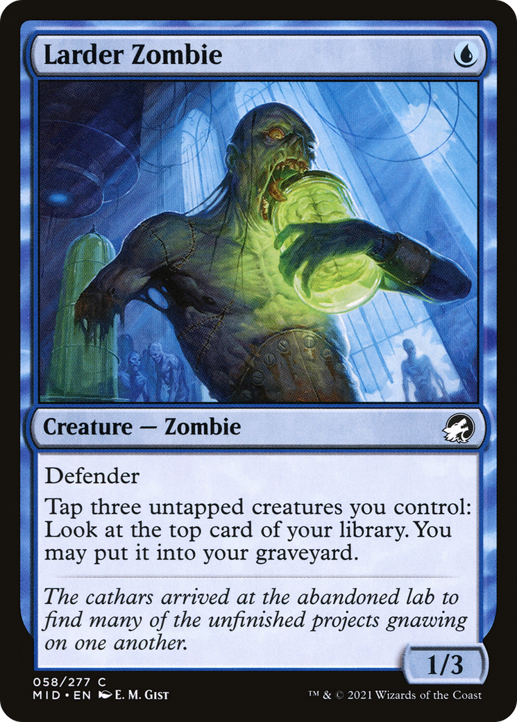Larder Zombie (MID-058) [Innistrad: Midnight Hunt] Foil MTG Single Wizards of the Coast