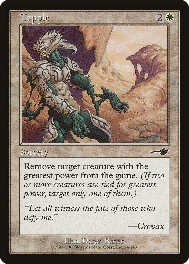 Topple (NMS-024) [Nemesis] Foil MTG Single Wizards of the Coast