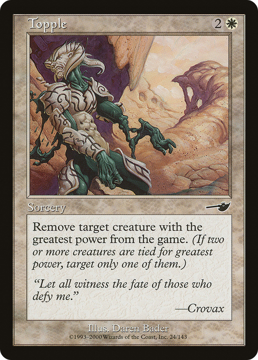 Topple (NMS-024) [Nemesis] Foil MTG Single Wizards of the Coast
