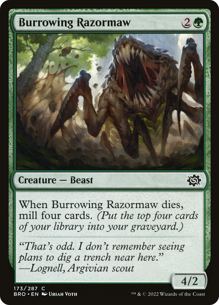 Burrowing Razormaw (BRO-173) [The Brothers' War] Foil MTG Single Wizards of the Coast