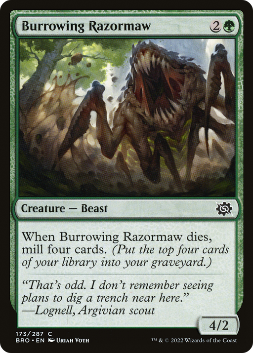 Burrowing Razormaw (BRO-173) [The Brothers' War] Foil MTG Single Wizards of the Coast