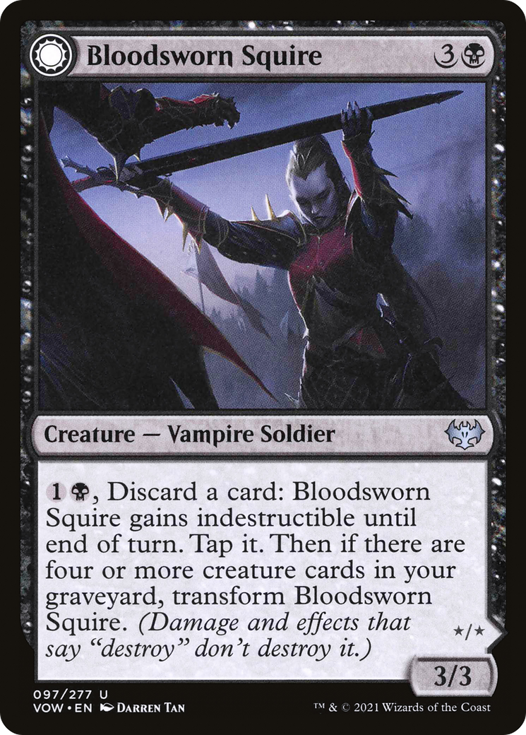 Bloodsworn Squire (VOW-097) [Innistrad: Crimson Vow] MTG Single Wizards of the Coast