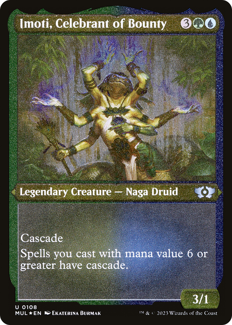 Imoti, Celebrant of Bounty (Foil Etched) (MUL-108) [Multiverse Legends] Foil MTG Single Wizards of the Coast