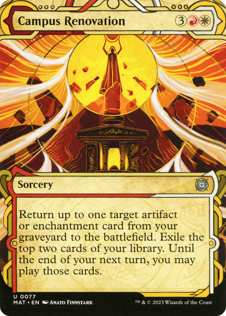 Campus Renovation (MAT-077) [March of the Machine: The Aftermath] (Showcase) (Borderless) Foil MTG Single Wizards of the Coast
