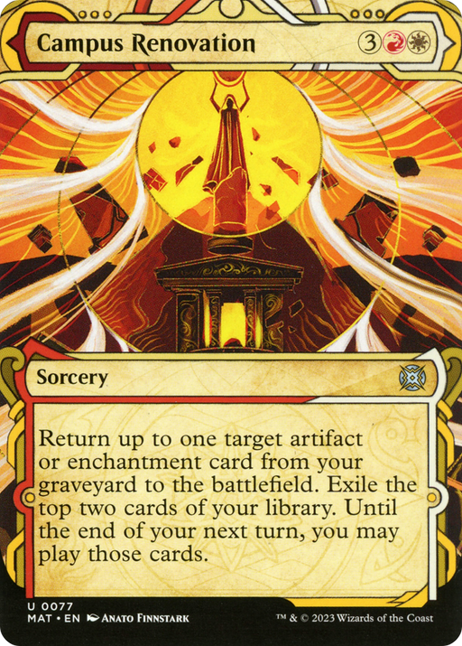 Campus Renovation (MAT-077) [March of the Machine: The Aftermath] (Showcase) (Borderless) MTG Single Wizards of the Coast