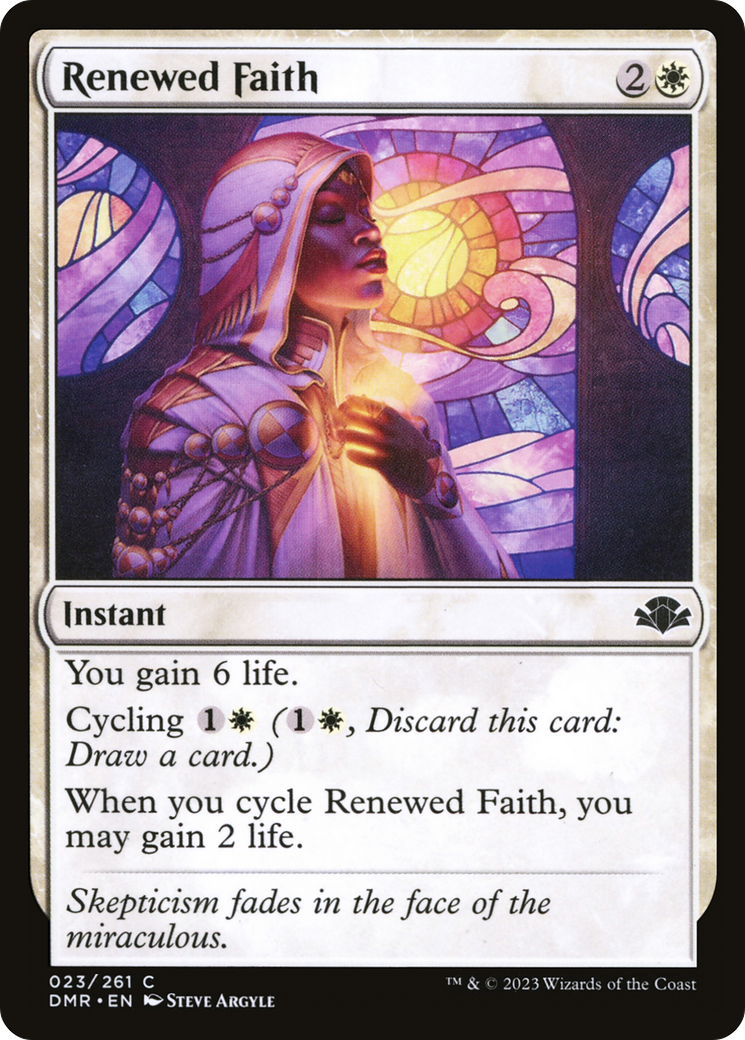 Renewed Faith (DMR-023) [Dominaria Remastered] Foil MTG Single Wizards of the Coast