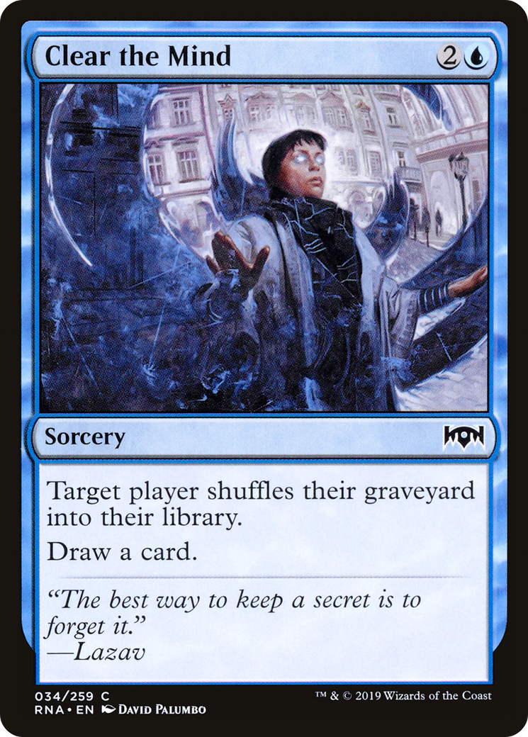 Clear the Mind (RNA-034) [Ravnica Allegiance] Foil MTG Single Wizards of the Coast