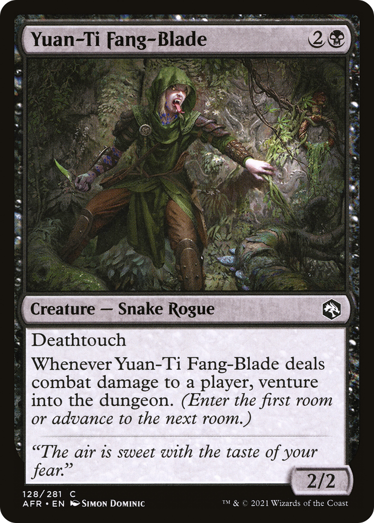 Yuan-Ti Fang-Blade (AFR-128) [Adventures in the Forgotten Realms] Foil MTG Single Wizards of the Coast