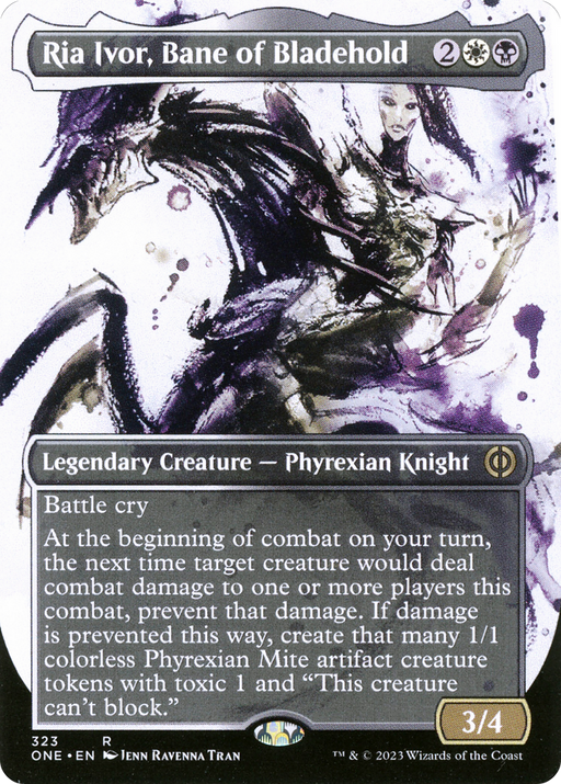 Ria Ivor, Bane of Bladehold (ONE-323) [Phyrexia: All Will Be One] (Showcase) (Borderless) Foil MTG Single Wizards of the Coast