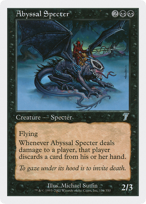 Abyssal Specter (7ED-116) [Seventh Edition] MTG Single Wizards of the Coast